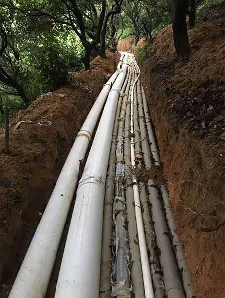 直埋式熱水保溫管施工